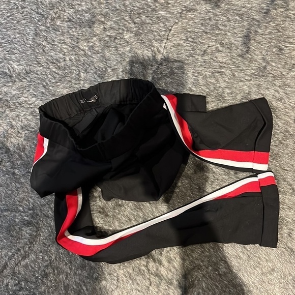 Zara black red white side stripes jogger pants Sz XS - Picture 13 of 14